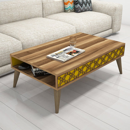 Τραπεζάκι Σαλονιού Καρυδί - Yellow 105 x 60 x 36,6 εκ GR845HCT2813
