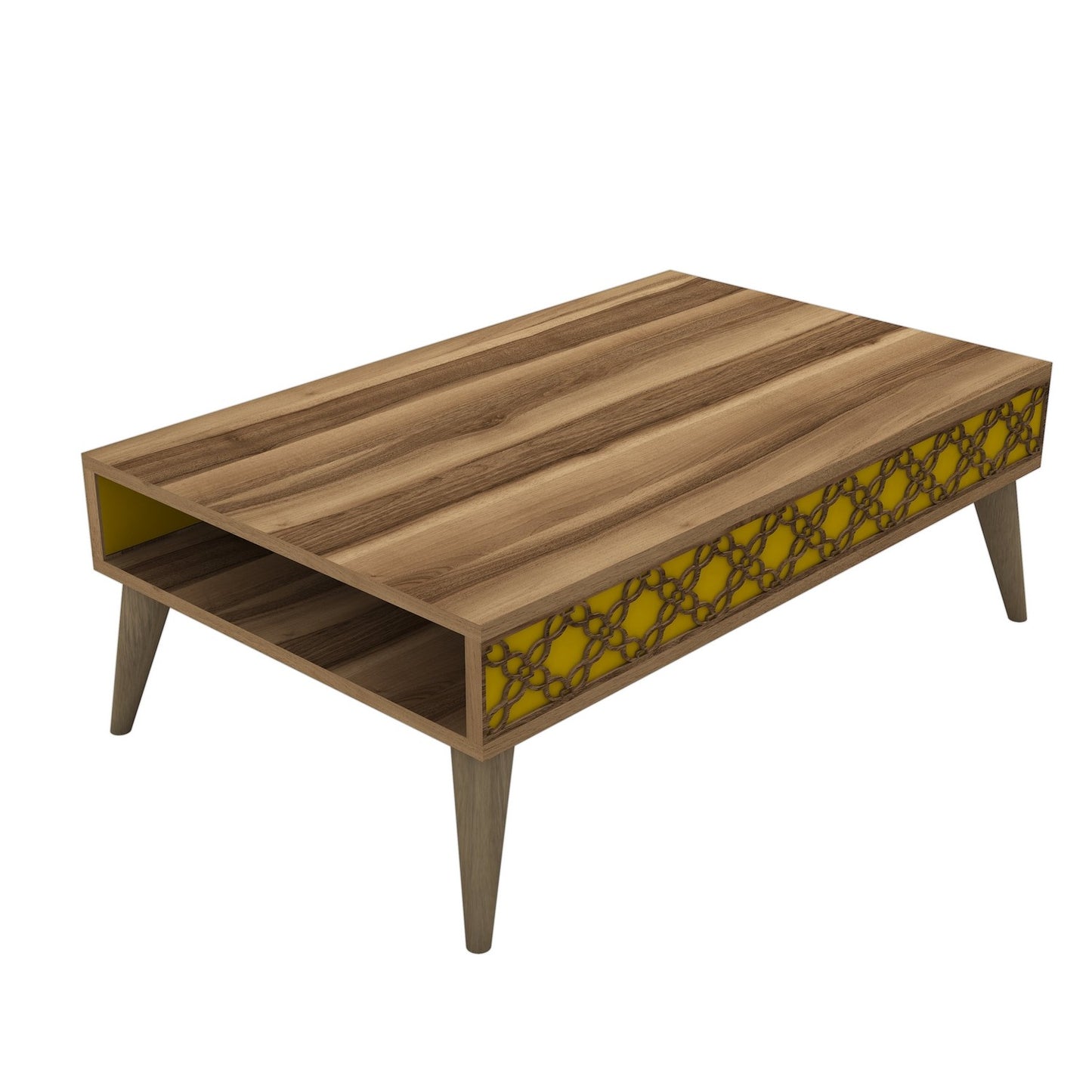 Τραπεζάκι Σαλονιού Καρυδί - Yellow 105 x 60 x 36,6 εκ GR845HCT2813