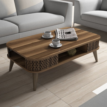 Τραπεζάκι Σαλονιού Καρυδί 105 x 60 x 34,6 εκ GR845HCT2828