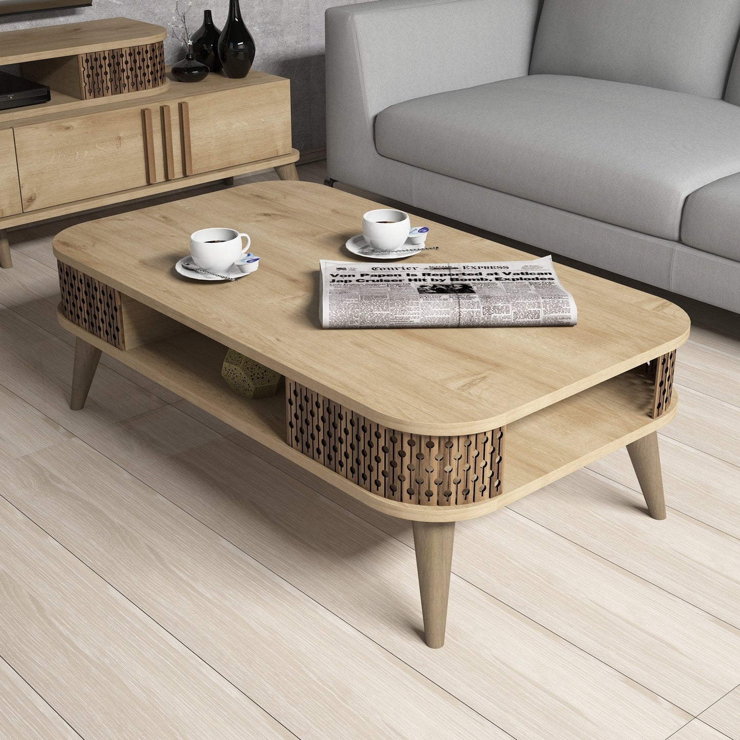 Τραπεζάκι Σαλονιού Δρυς 105 x 60 x 34,6 εκ GR845HCT2831