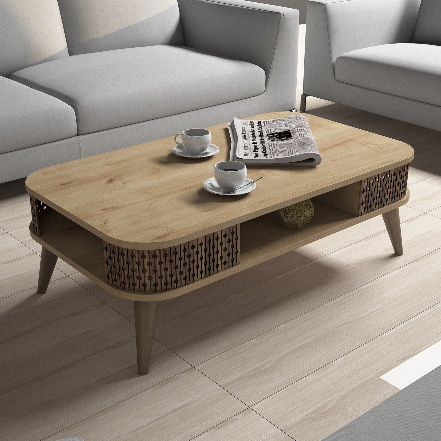 Τραπεζάκι Σαλονιού Δρυς 105 x 60 x 34,6 εκ GR845HCT2831