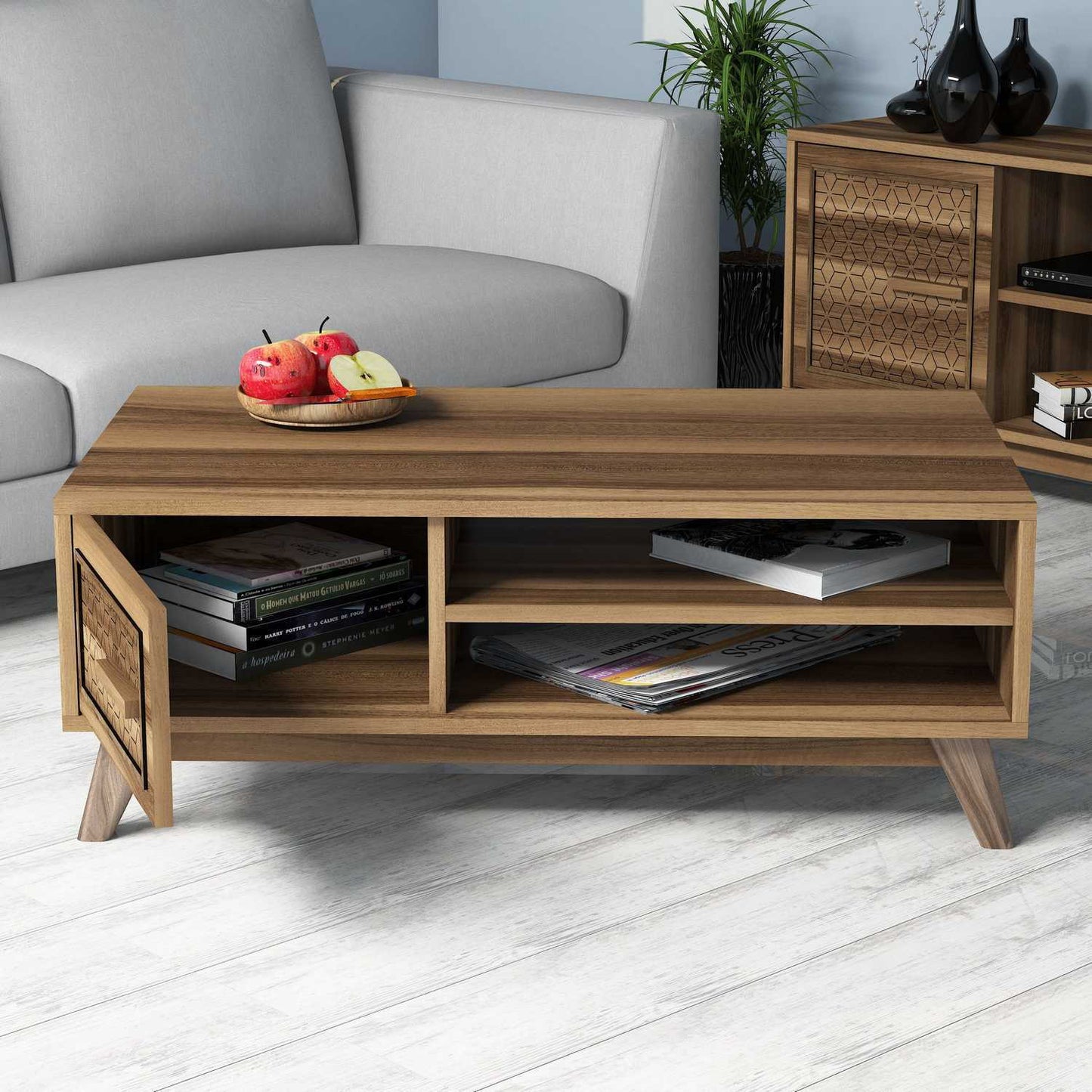 Τραπεζάκι Σαλονιού Καρυδί 105 x 60 x 38,2 εκ GR845HCT2833