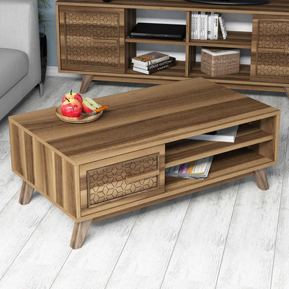 Τραπεζάκι Σαλονιού Καρυδί 105 x 60 x 38,2 εκ GR845HCT2833