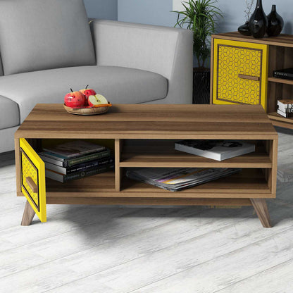 Τραπεζάκι Σαλονιού Καρυδί - Yellow 105 x 60 x 38,2 εκ GR845HCT2836