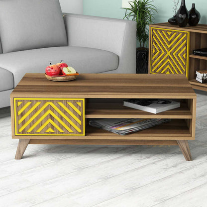 Τραπεζάκι Σαλονιού Καρυδί - Yellow 105 x 60 x 38,2 εκ GR845HCT2841