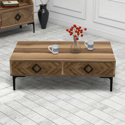 Τραπεζάκι Σαλονιού Καρυδί 105 x 60 x 34,6 εκ GR845HCT2847