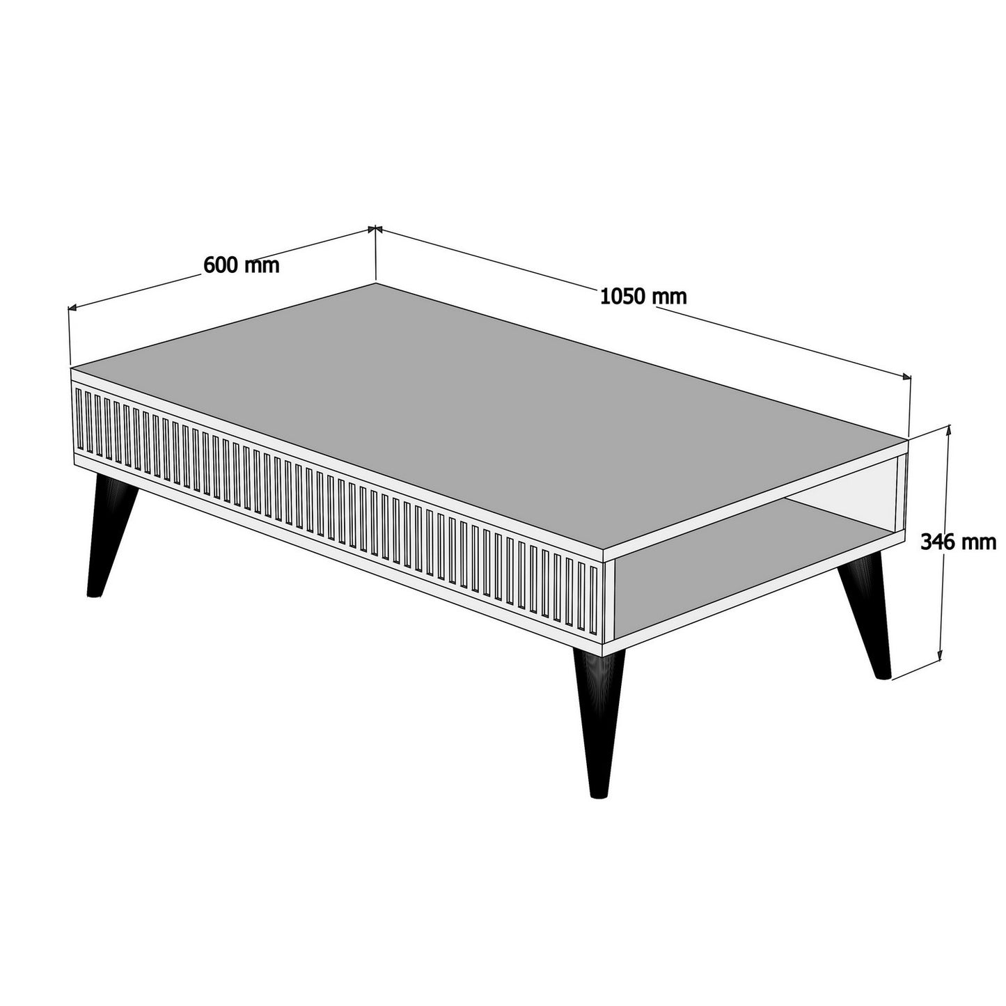 Τραπεζάκι Σαλονιού Καρυδί 105 x 60 x 34,6 εκ GR845HCT2852