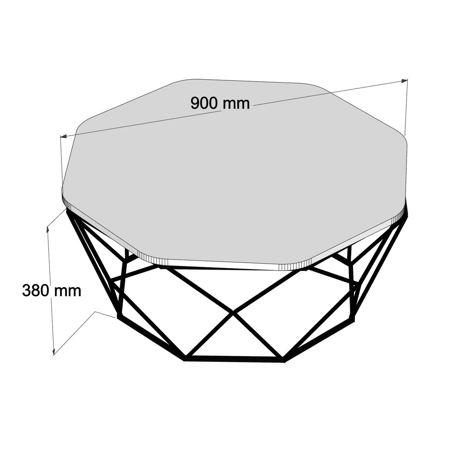 Τραπεζάκι Σαλονιού Λευκό 90 x 90 x 38 εκ GR845HCT2856