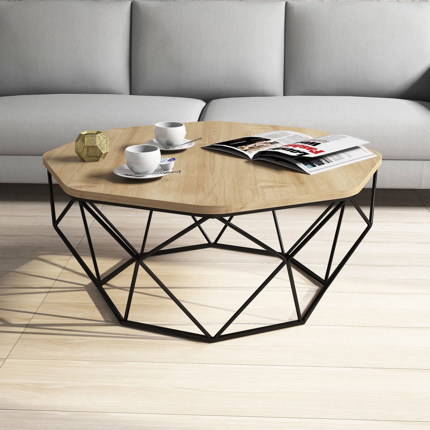 Τραπεζάκι Σαλονιού Δρυς 90 x 90 x 38 εκ GR845HCT2858