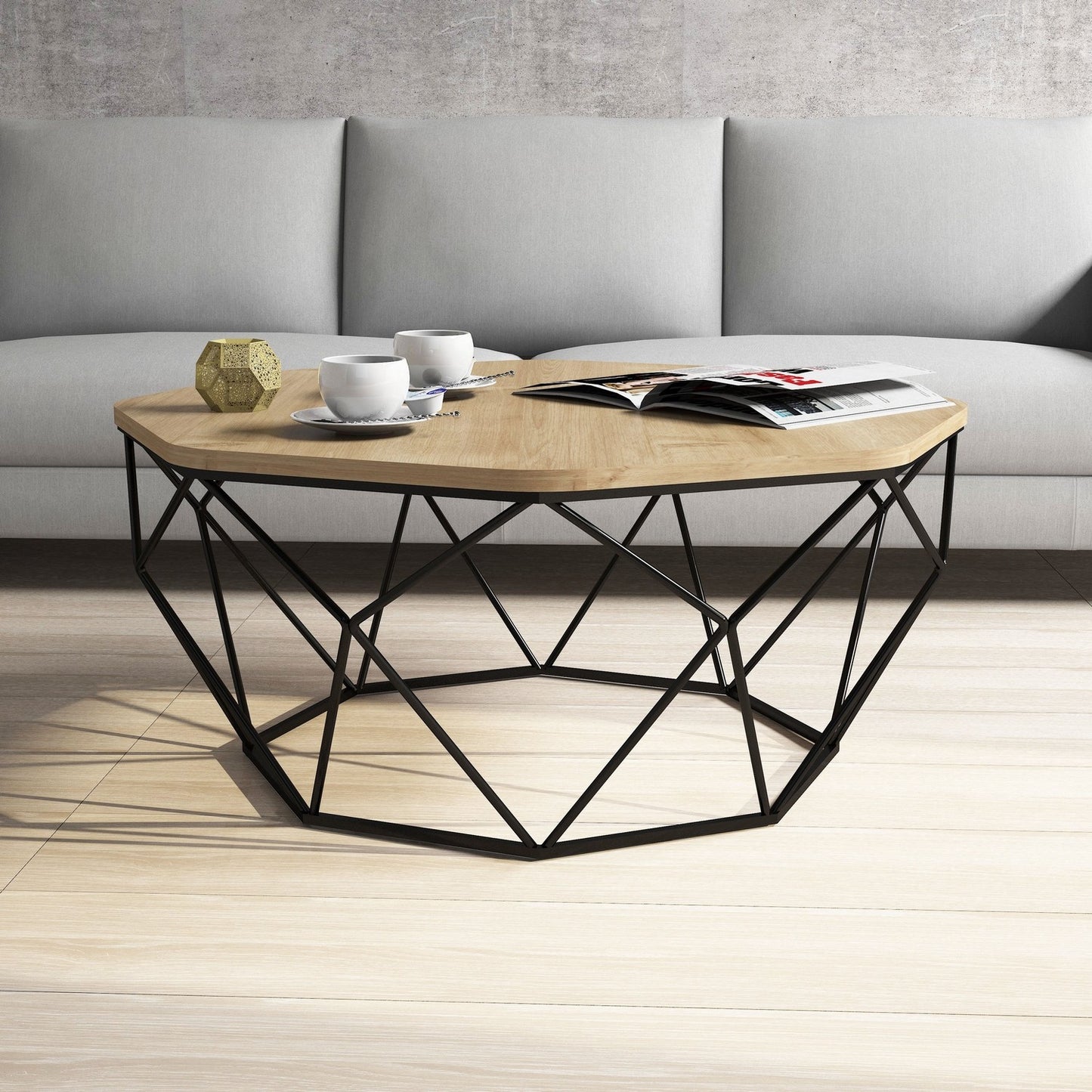 Τραπεζάκι Σαλονιού Δρυς 90 x 90 x 38 εκ GR845HCT2858