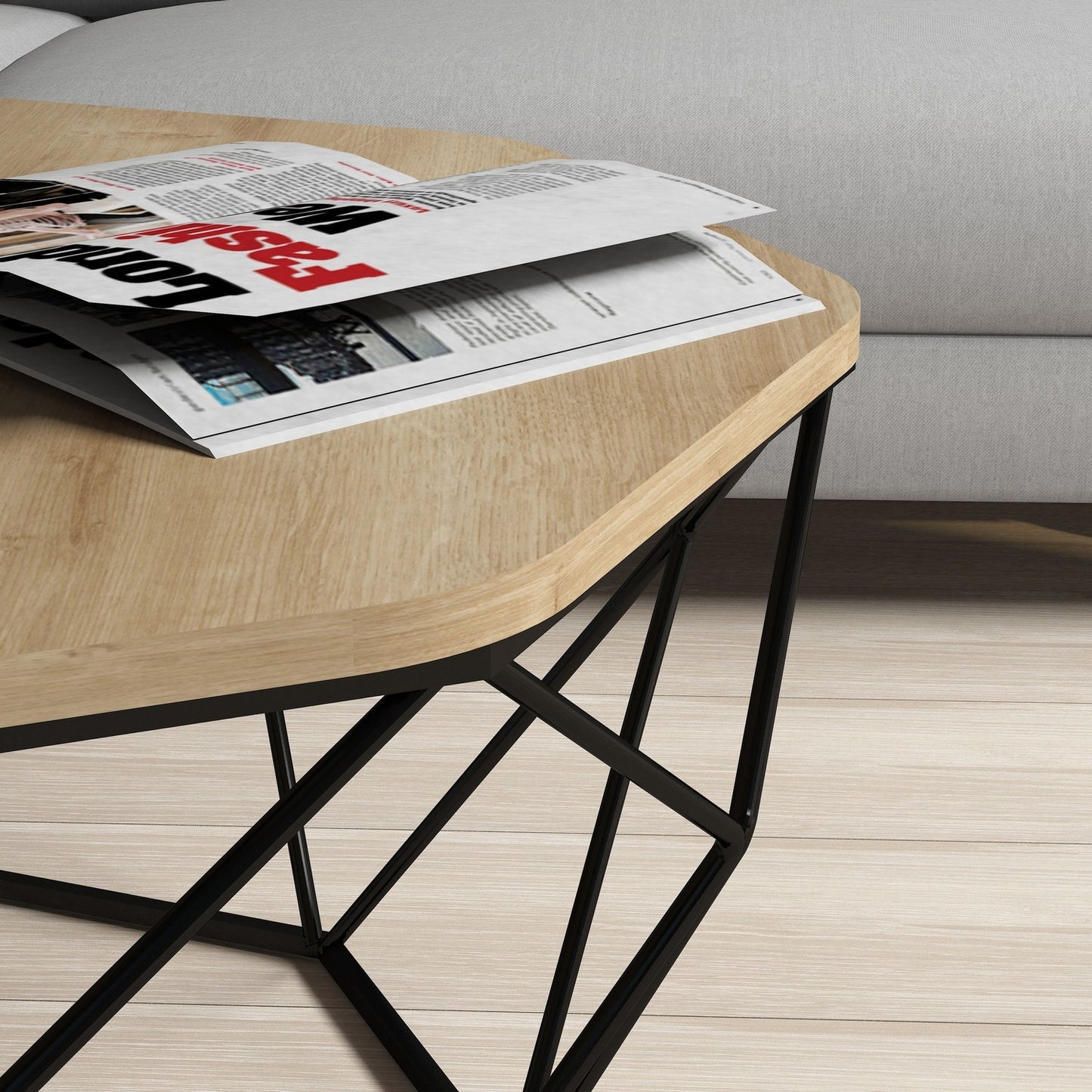 Τραπεζάκι Σαλονιού Δρυς 90 x 90 x 38 εκ GR845HCT2858