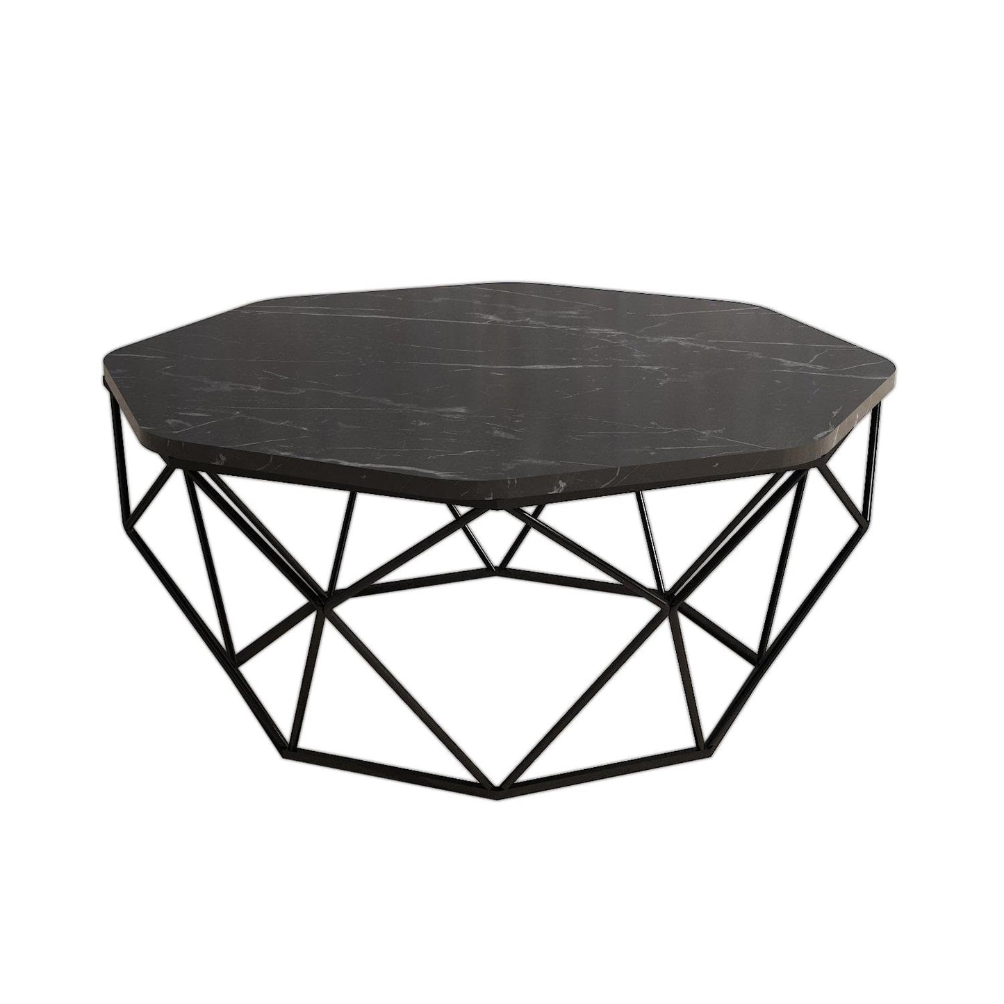 Τραπεζάκι Σαλονιού Μαύρο 90 x 90 x 38 εκ GR845HCT2859