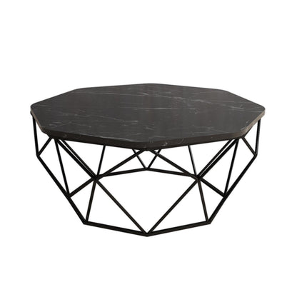 Τραπεζάκι Σαλονιού Μαύρο 90 x 90 x 38 εκ GR845HCT2859