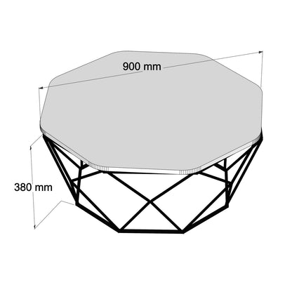 Τραπεζάκι Σαλονιού Λευκό 90 x 90 x 38 εκ GR845HCT2860