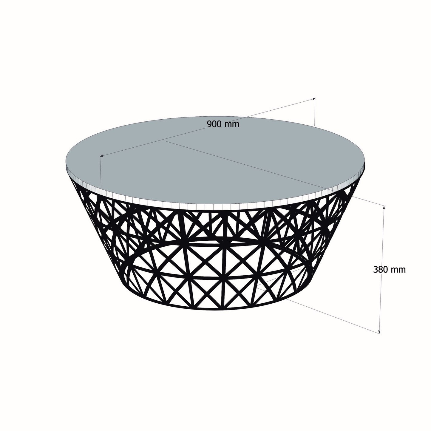 Τραπεζάκι Σαλονιού Λευκό 90 x 90 x 38 εκ GR845HCT2862