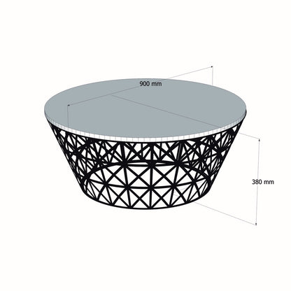 Τραπεζάκι Σαλονιού Λευκό 90 x 90 x 38 εκ GR845HCT2862