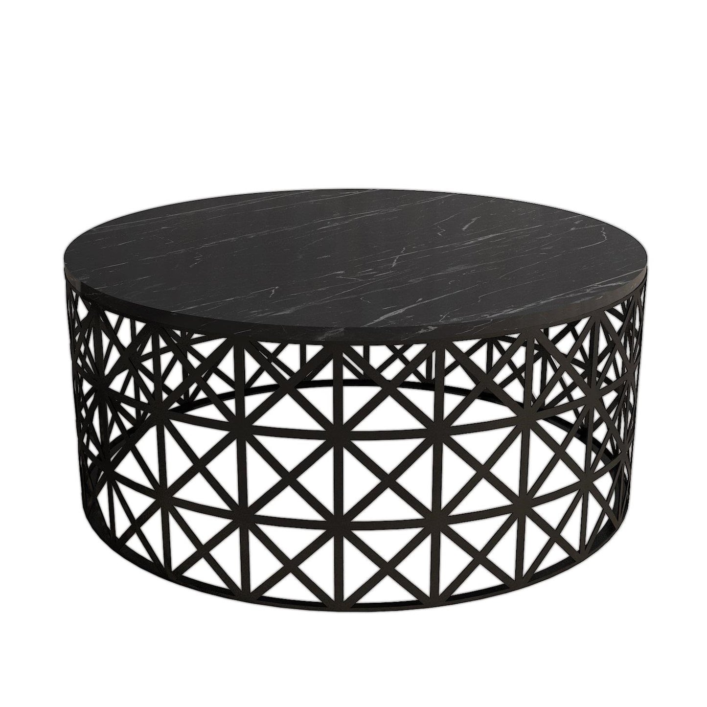 Τραπεζάκι Σαλονιού Μαύρο 90 x 90 x 38 εκ GR845HCT2863