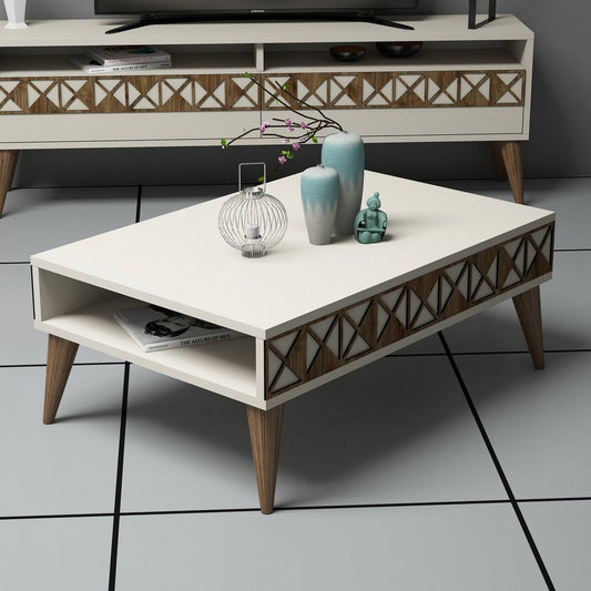 Τραπεζάκι Σαλονιού Κρεμ 90 x 60 x 34,6 εκ GR845HCT2869