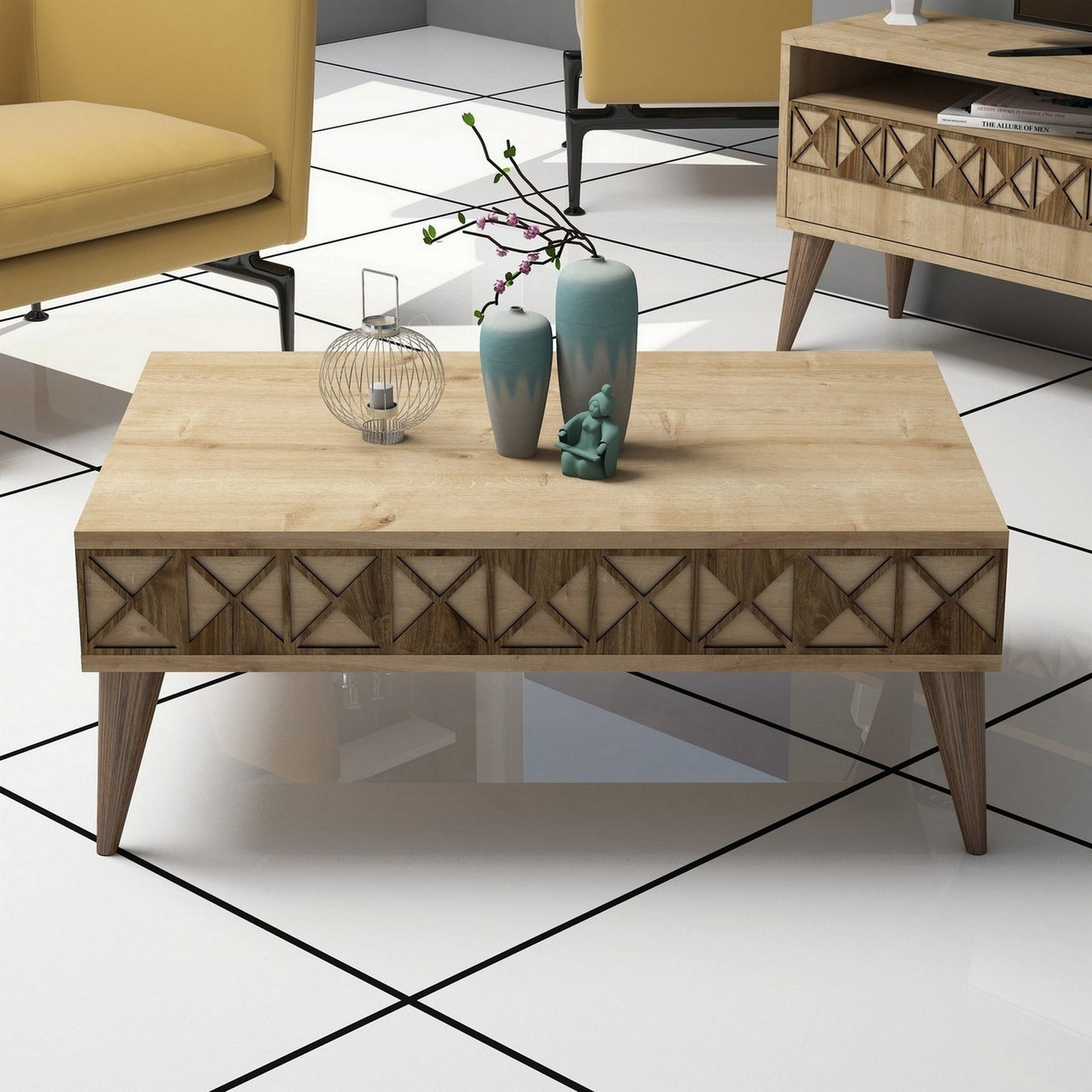 Τραπεζάκι Σαλονιού Δρυς 90 x 60 x 34,6 εκ GR845HCT2870