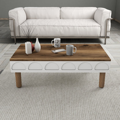 Τραπεζάκι Σαλονιού Λευκό 180 x 60 x 35,6 εκ GR845HCT2889