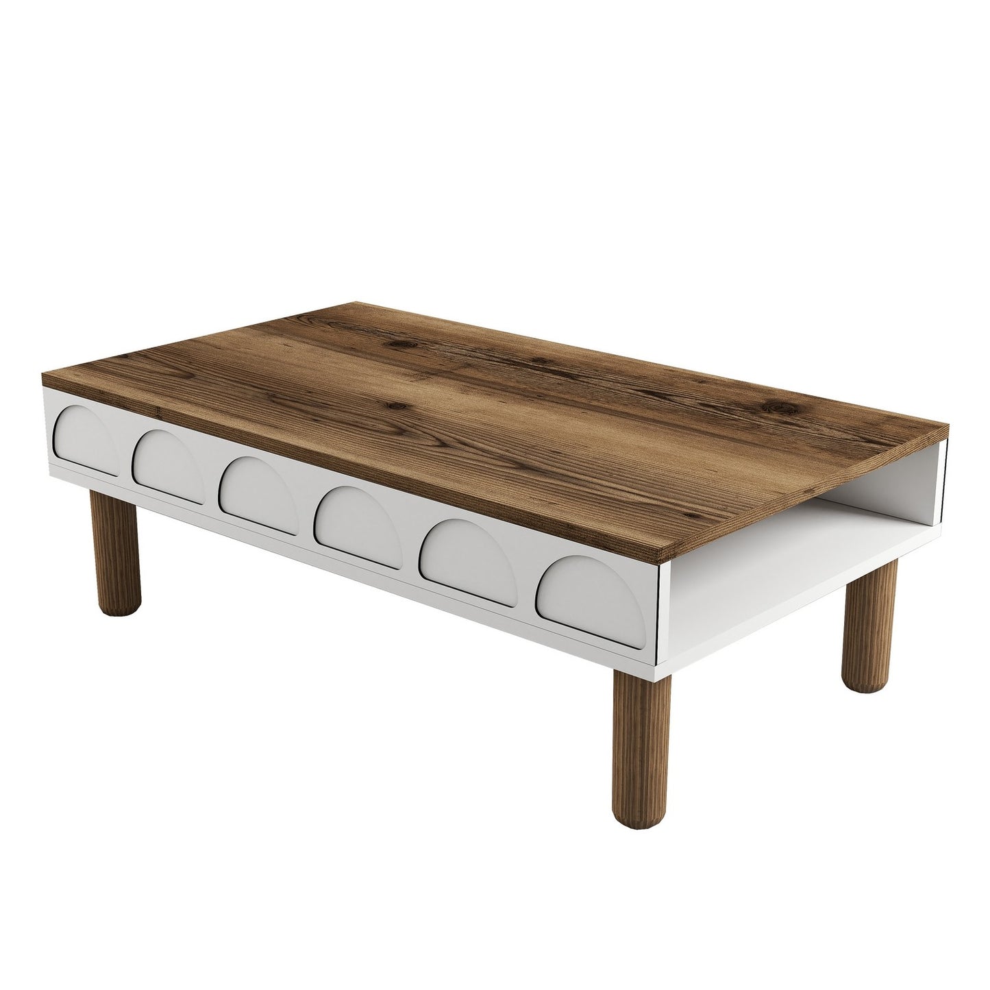 Τραπεζάκι Σαλονιού Λευκό 180 x 60 x 35,6 εκ GR845HCT2889