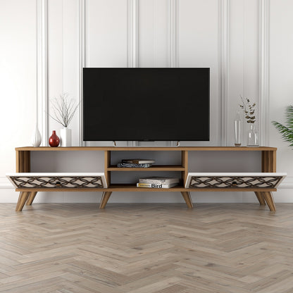 Έπιπλο Τηλεόρασης TV Βάση Σύνθεση Καρυδί Λευκό | 845HCT3005