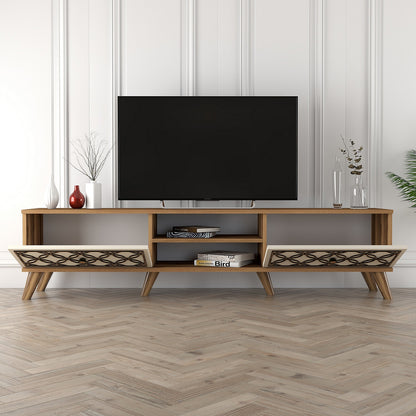 Έπιπλο Τηλεόρασης TV Βάση Σύνθεση Καρυδί Κρεμ | 845HCT3010