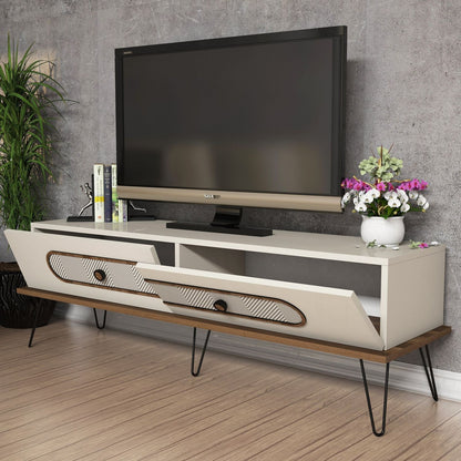 Έπιπλο Τηλεόρασης TV Βάση Σύνθεση Κρεμ | 845HCT3028