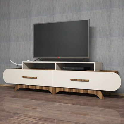 Έπιπλο Τηλεόρασης TV Βάση Σύνθεση Καρυδί Κρεμ | 845HCT3031