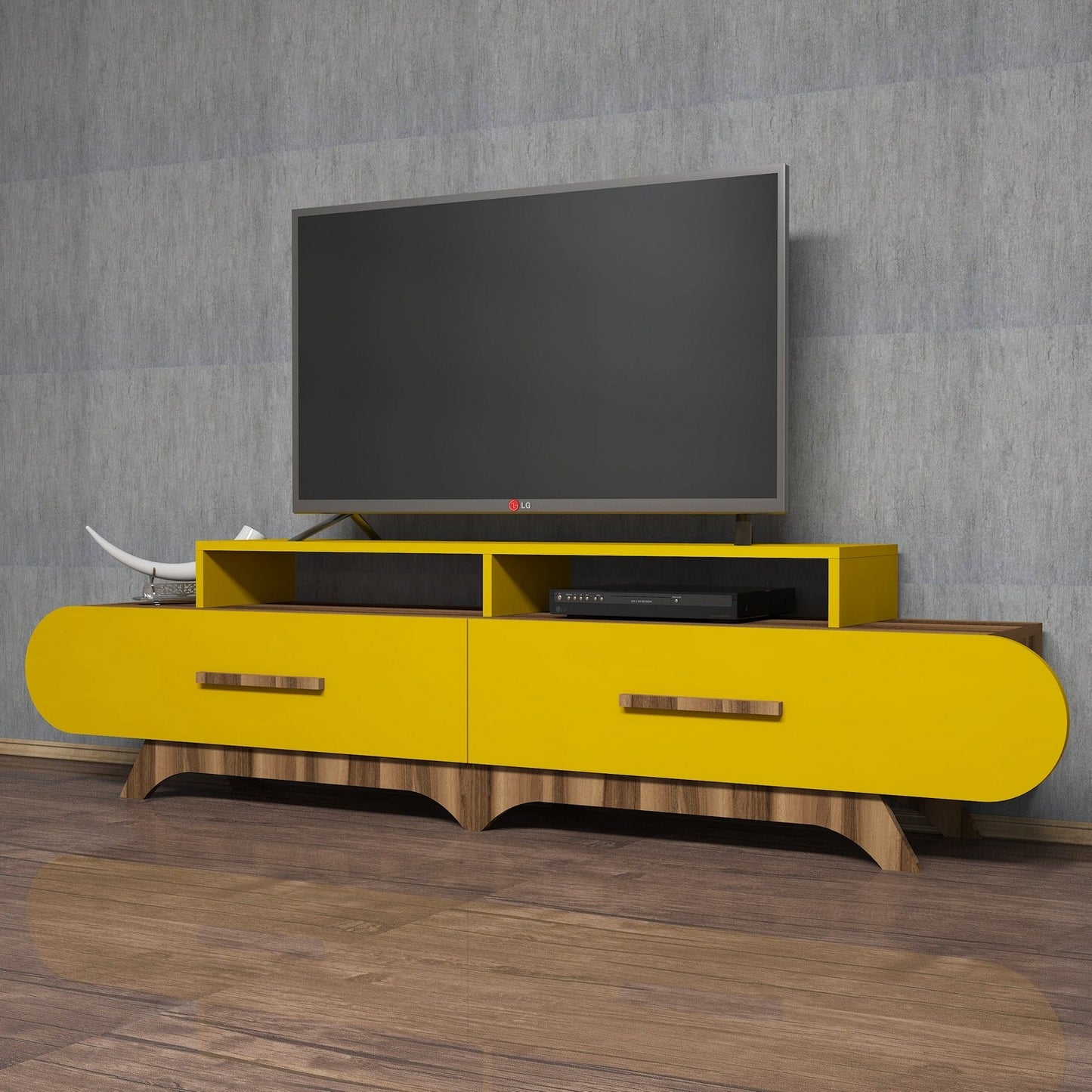 Έπιπλο Τηλεόρασης TV Βάση Σύνθεση Καρυδί Yellow | 845HCT3032