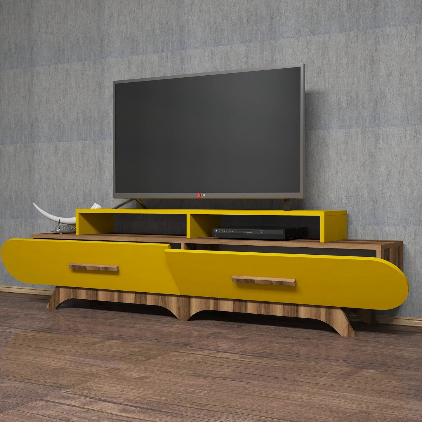 Έπιπλο Τηλεόρασης TV Βάση Σύνθεση Καρυδί Yellow | 845HCT3032