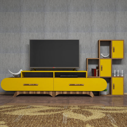 Έπιπλο Τηλεόρασης TV Βάση Σύνθεση Καρυδί Yellow | 845HCT3036