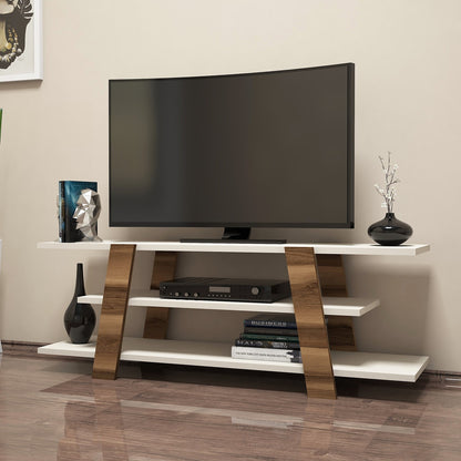 Έπιπλο Τηλεόρασης TV Βάση Σύνθεση Καρυδί Κρεμ | 845HCT3039