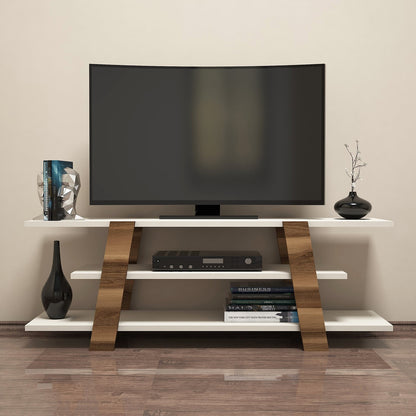 Έπιπλο Τηλεόρασης TV Βάση Σύνθεση Καρυδί Κρεμ | 845HCT3039