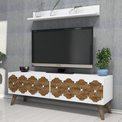 Έπιπλο Τηλεόρασης TV Βάση Σύνθεση Λευκό | 845HCT3042