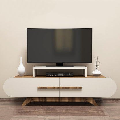 Έπιπλο Τηλεόρασης TV Βάση Σύνθεση Καρυδί Κρεμ | 845HCT3050