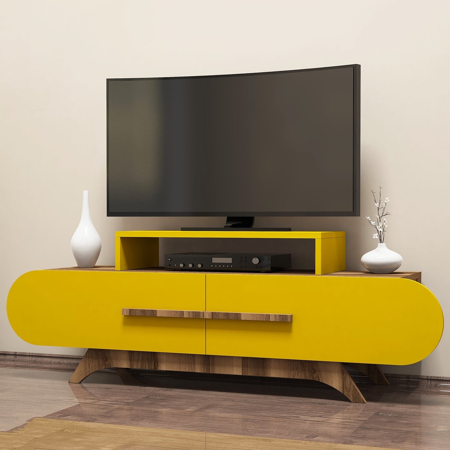 Έπιπλο Τηλεόρασης TV Βάση Σύνθεση Καρυδί Yellow | 845HCT3051
