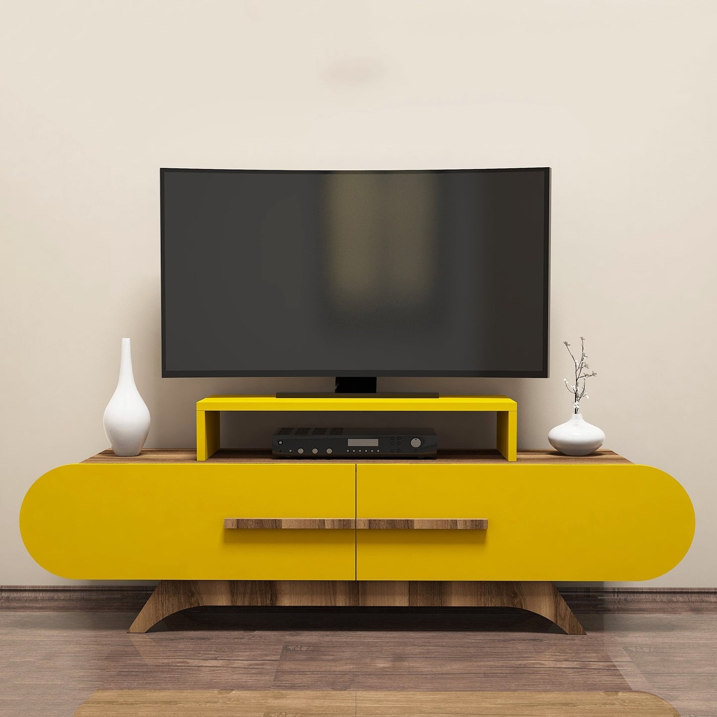 Έπιπλο Τηλεόρασης TV Βάση Σύνθεση Καρυδί Yellow | 845HCT3051