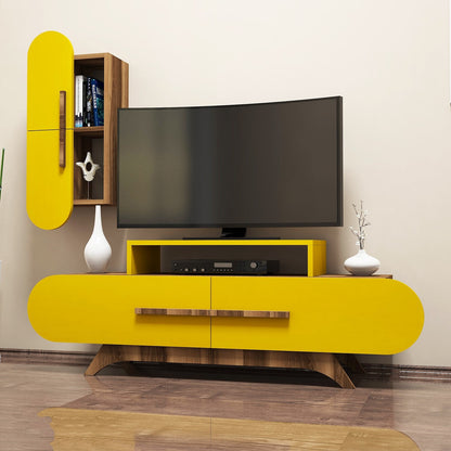Έπιπλο Τηλεόρασης TV Βάση Σύνθεση Καρυδί Yellow | 845HCT3055