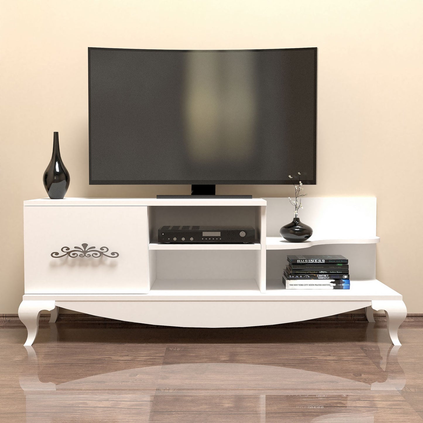 Έπιπλο Τηλεόρασης TV Βάση Σύνθεση Λευκό | 845HCT3057