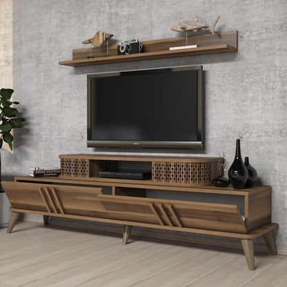 Έπιπλο Τηλεόρασης TV Βάση Σύνθεση Καρυδί | 845HCT3059