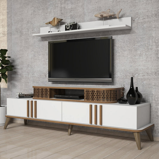 Έπιπλο Τηλεόρασης TV Βάση Σύνθεση Λευκό | 845HCT3060