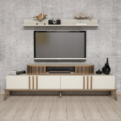 Έπιπλο Τηλεόρασης TV Βάση Σύνθεση Κρεμ | 845HCT3061