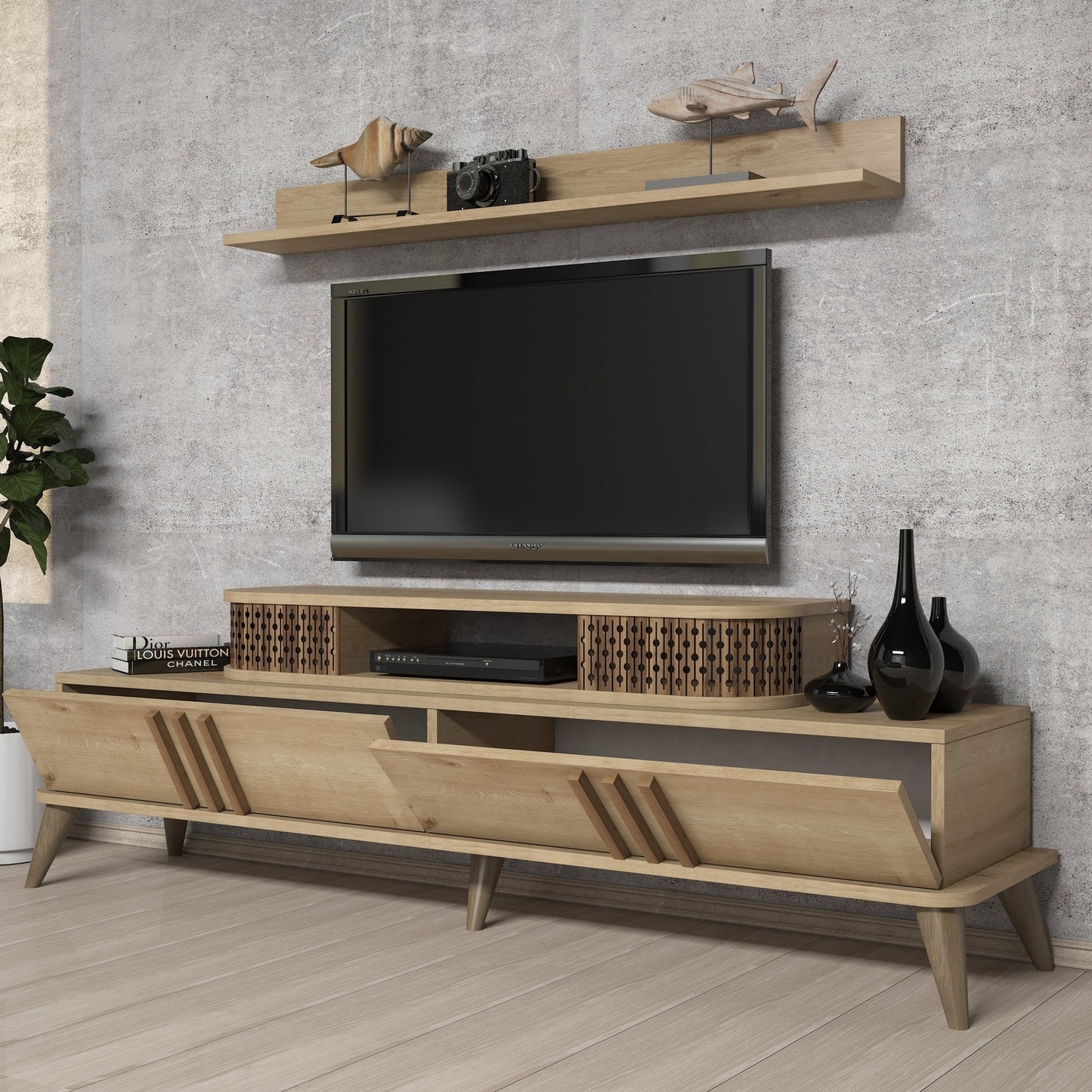 Έπιπλο Τηλεόρασης TV Βάση Σύνθεση Δρυς | 845HCT3062