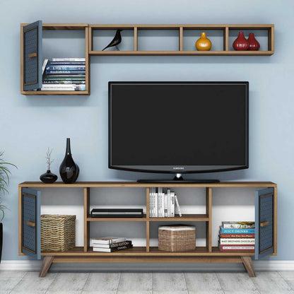 Έπιπλο Τηλεόρασης TV Βάση Σύνθεση Καρυδί Blue | 845HCT3065