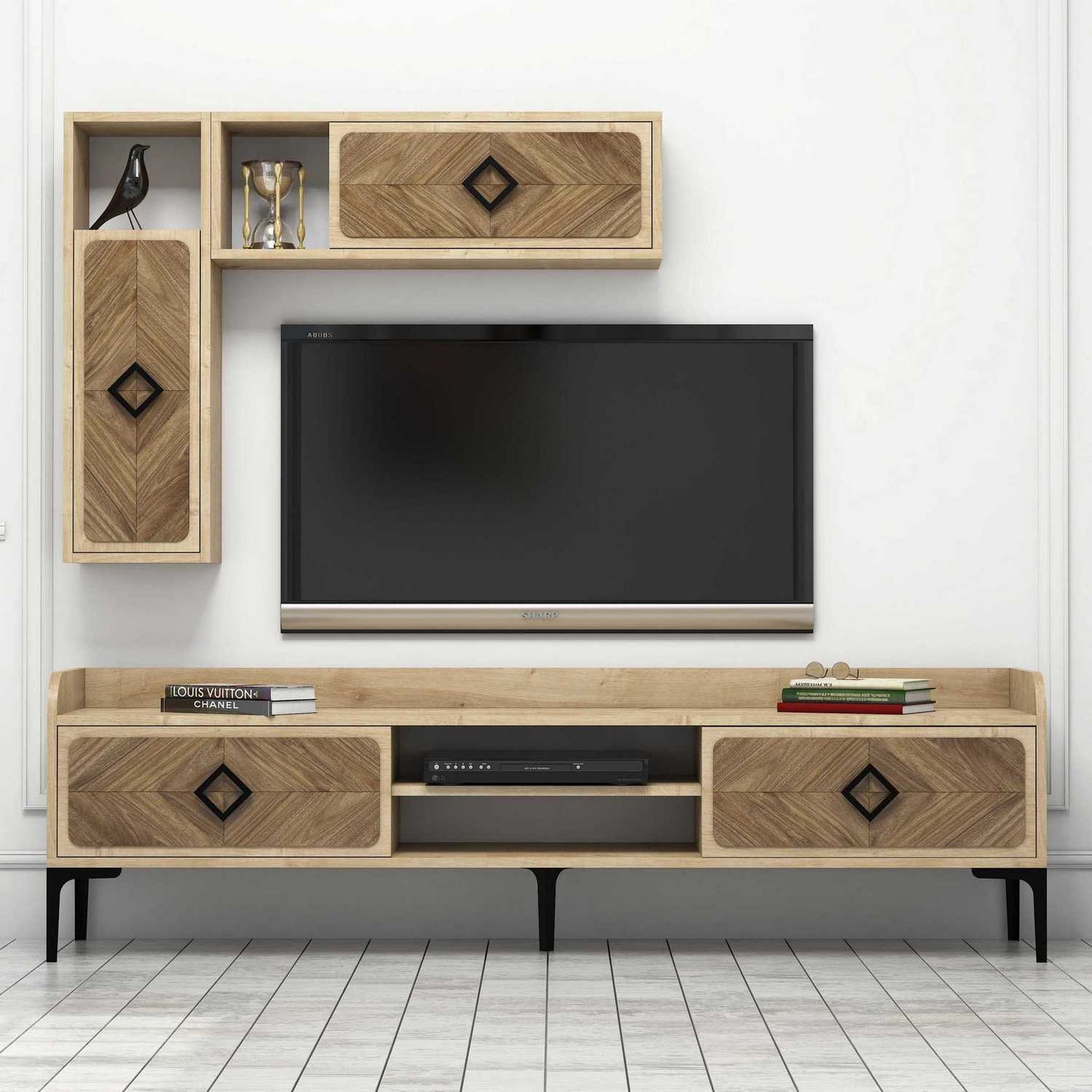 Έπιπλο Τηλεόρασης TV Βάση Σύνθεση Δρυς | 845HCT3077