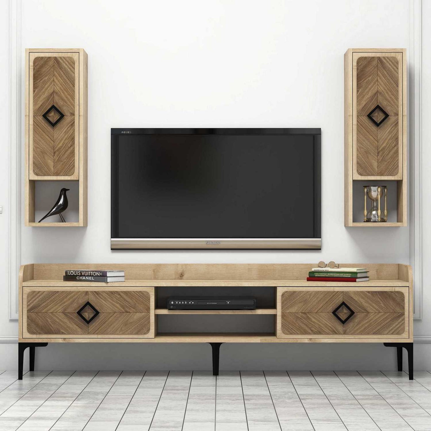 Έπιπλο Τηλεόρασης TV Βάση Σύνθεση Δρυς | 845HCT3077