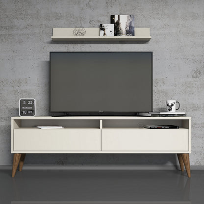 Έπιπλο Τηλεόρασης TV Βάση Σύνθεση Κρεμ | 845HCT3087