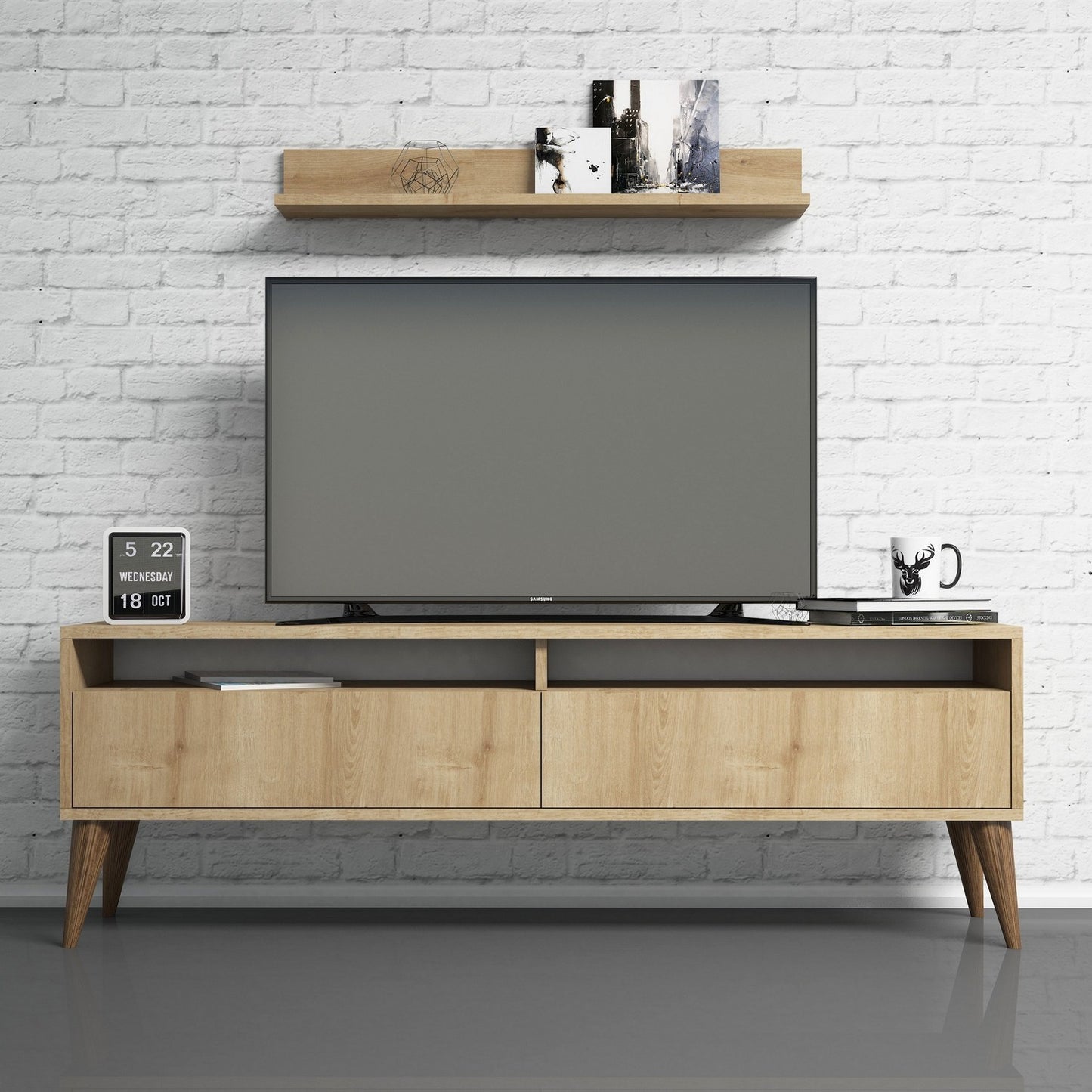 Έπιπλο Τηλεόρασης TV Βάση Σύνθεση Δρυς | 845HCT3088