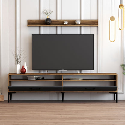 Έπιπλο Τηλεόρασης TV Βάση Σύνθεση Καρυδί Ανθρακί | 845HCT3095
